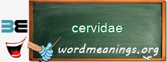 WordMeaning blackboard for cervidae